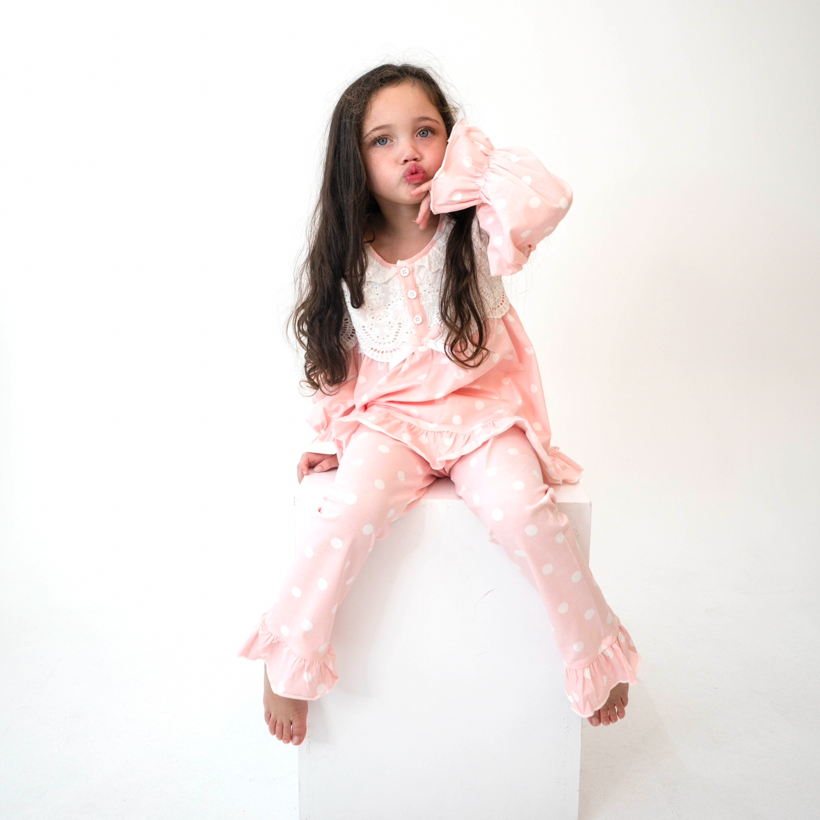 The Vintage Polka pyjama Set — £30