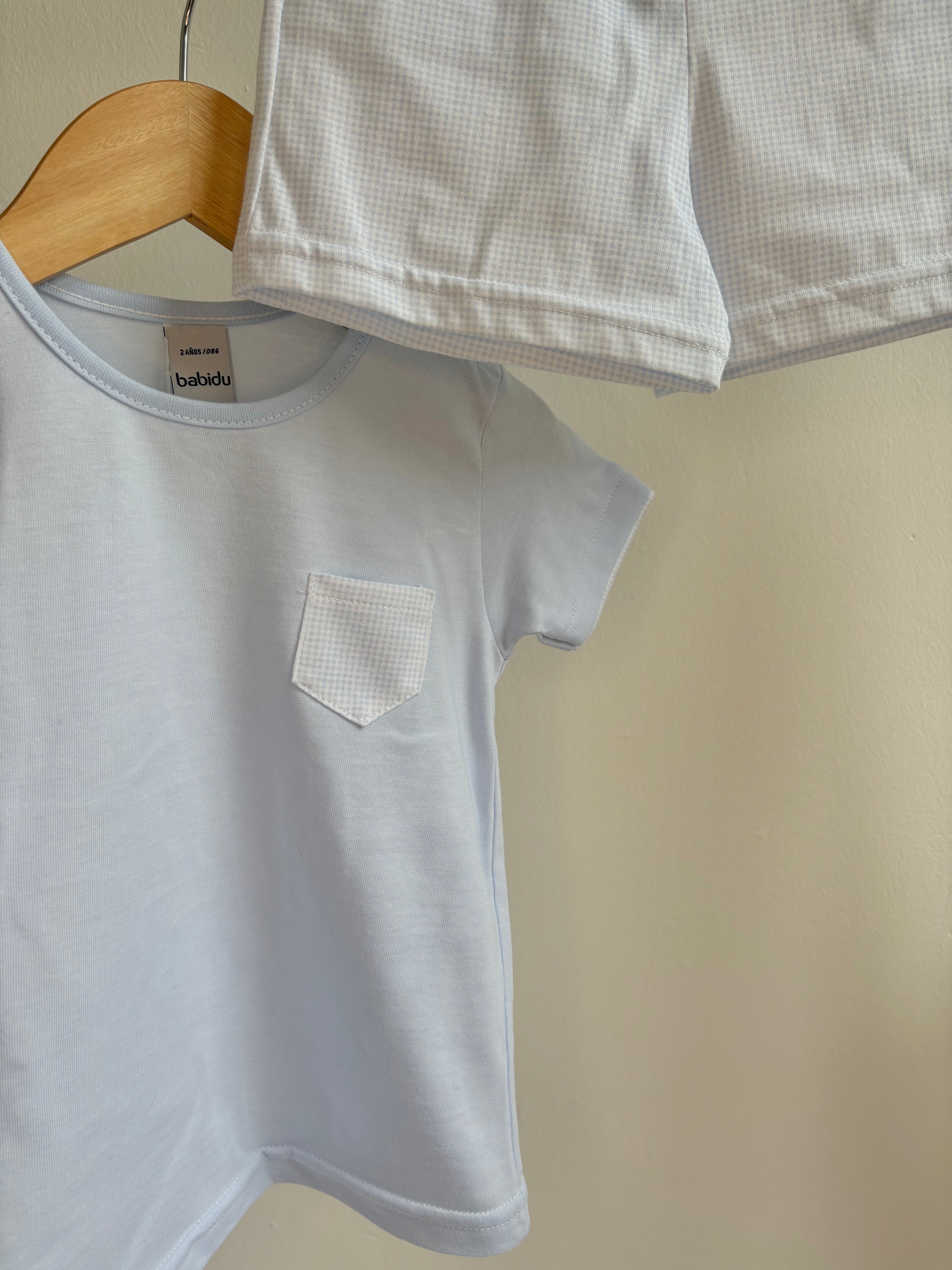 Babidu — The Classic Sky Gingham Two-Piece Set