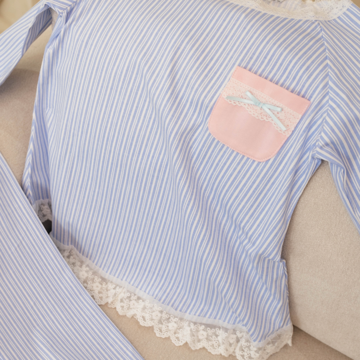 The Primrose pyjama set (blue) — £28