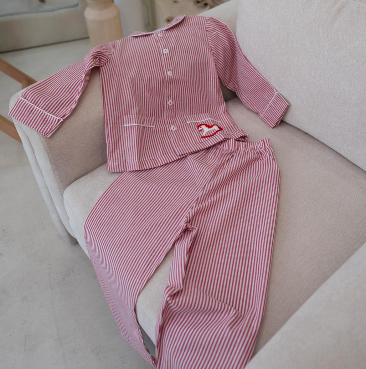 The Arthur pyjama set (Red) — £25