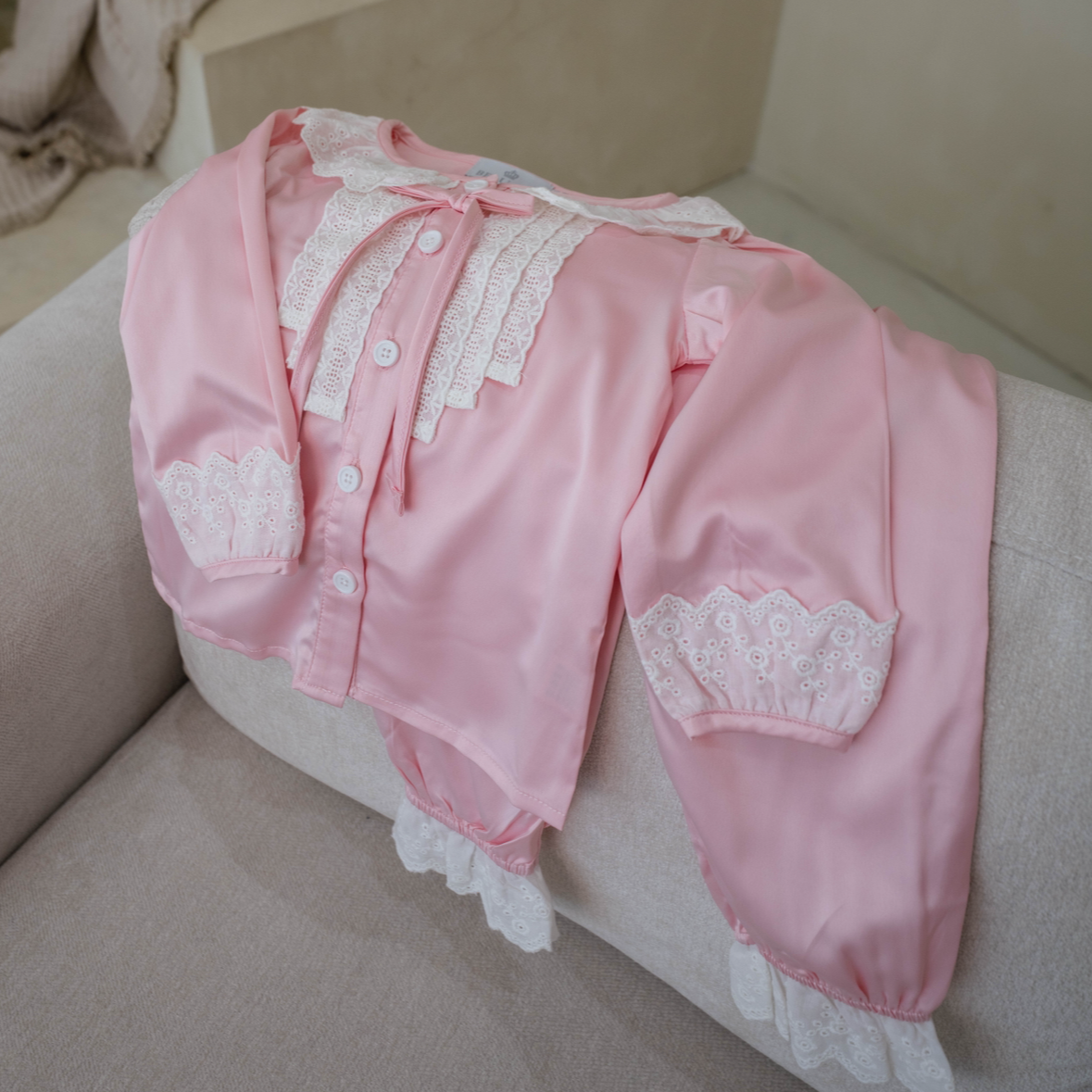 The Rosalie Lace Pyjama Set — £30