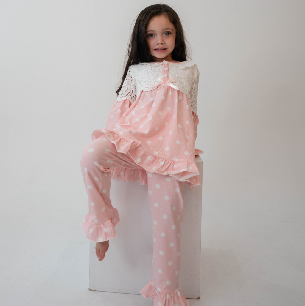 The Vintage Polka pyjama Set — £30