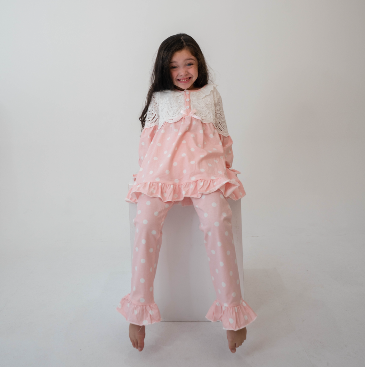 The Vintage Polka pyjama Set — £30