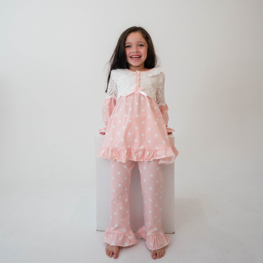 The Vintage Polka pyjama Set — £30