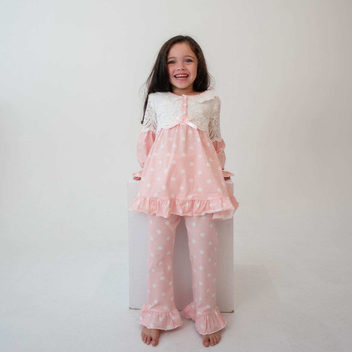 The Vintage Polka pyjama Set — £30